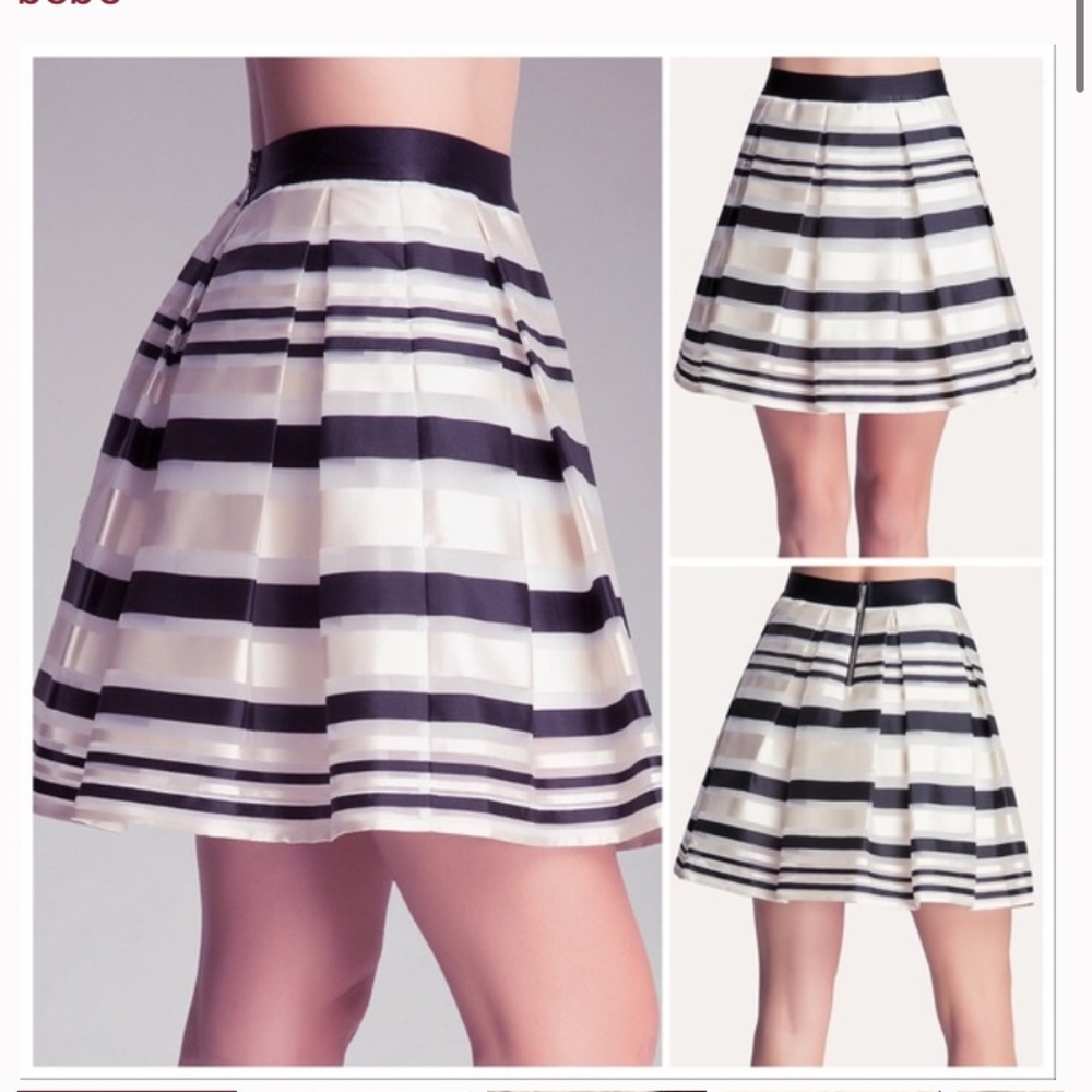 🤩💋💗Bebe variegated sheer stripes skirt💎🥰🎈